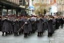 Musical - an image of the  British Army Band Colchester at a previous Remembrance Sunday event in the High Street