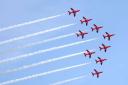 See exactly when to catch the Red Arrows in action in the skies over South Wales this weekend.