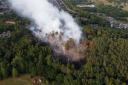 Firefighters respond to a large wildfire in woodland at Lickey Hills Country Park on the edge of Birmingham in 2022 (PA)