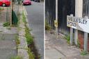 Wellesley Road is among the streets that are overgrown with weeds