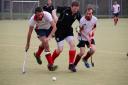 Miles Tomkins scored for Potters Bar against Blueharts. Picture: KEVIN LINES