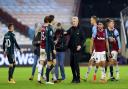 West Ham United manager David Moyes (centre) at the end of the Premier League match at the London Stadium, London. Picture date: Monday March 8, 2021.