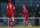 Liam Nash drew Hornchurch level against Notts County in their FA Trophy semi-final