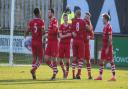 Hornchurch scoring a second goal away to Darlington in the FA Trophy