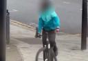 The man was seen cycling outside Middleton Green park