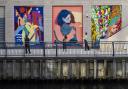 The three murals at Canary Wharf