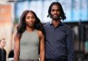 Bianca Williams and Ricardo Dos Santos outside Palestra House for the gross misconduct hearing of five Metropolitan Police officers last year