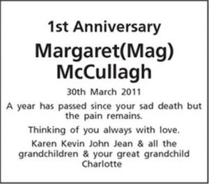 Margaret(Mag) McCullagh