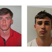 Jack Marks (L) and Connor Donoghue (R). Police have named the two man they wish to speak to in relation to a racially motivated attack which took place in Hackney in July