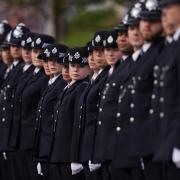 New police recruits at a passing out parade. Picture: PA