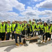 A topping out ceremony was held for the Bow Green regeneration project