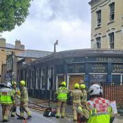 Firefighters were out in force to tackle the fire in Blackwall