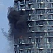 A 'raging' fire in a Tower Hamlets high rise