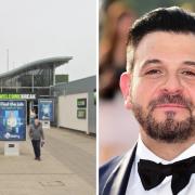 Former Man V Food star Adam Richman had thousands of dollars worth of equipment stolen at the London Gateway Services on the M1 in Barnet