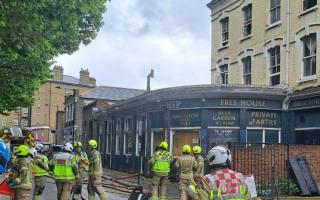 Firefighters were out in force to tackle the fire in Blackwall